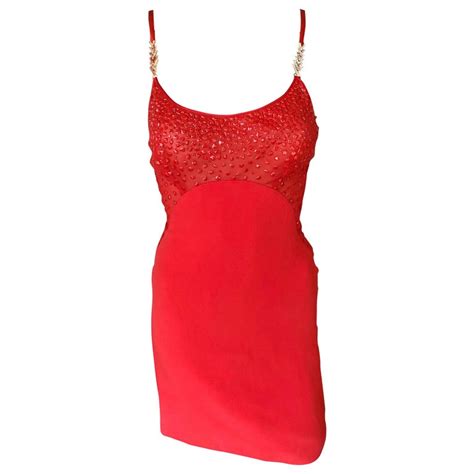 vintage versace red dress|vintage Versace evening dresses.